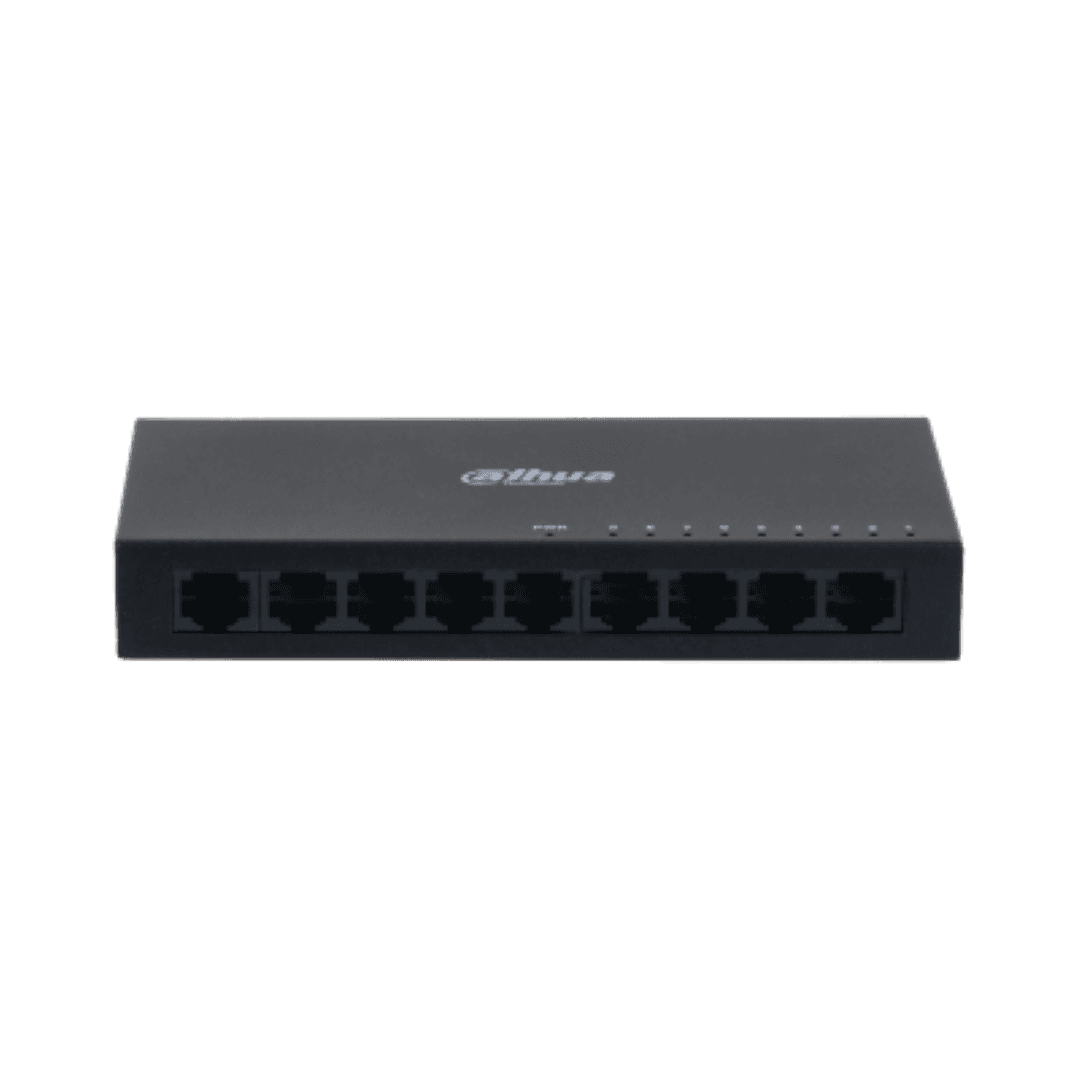 Switch Dahua 9 porturi, unmanaged, Interfata: Port 1-8: 8 × RJ-45 10/100 Mbps