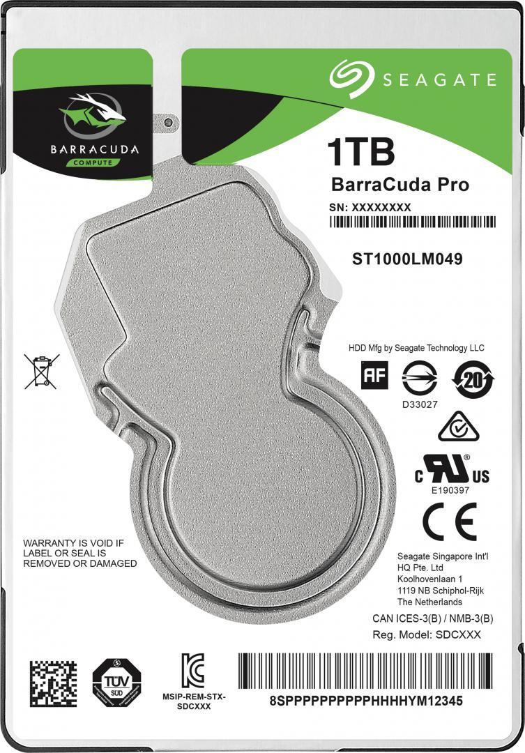 HDD Laptop Seagate Barracuda Pro, 1TB, 7200 RPM, 128 MB, SATA III