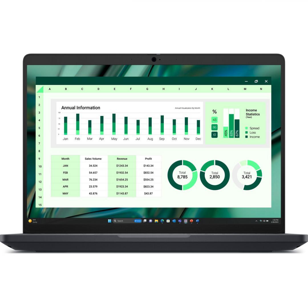 Laptop Business DELL Pro Max 14, cu procesor Intel Core Ultra 7 265H, 14'' WVA, 32 GB LPDDR5x, 1 TB SSD