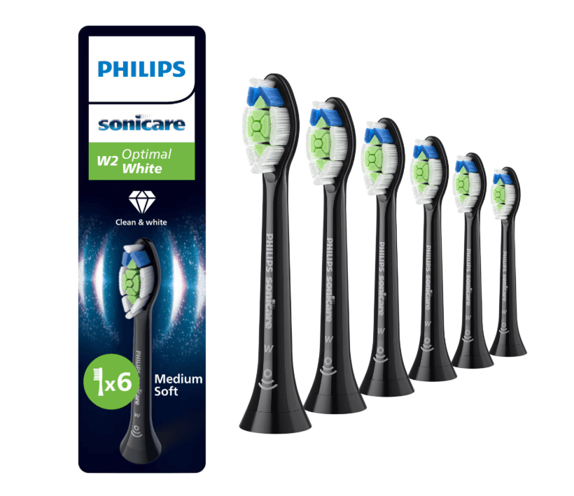 Rezerve Philips Sonicare Optimal White HX6066/88, pachet de 6 capete de periere, Standard, click-on