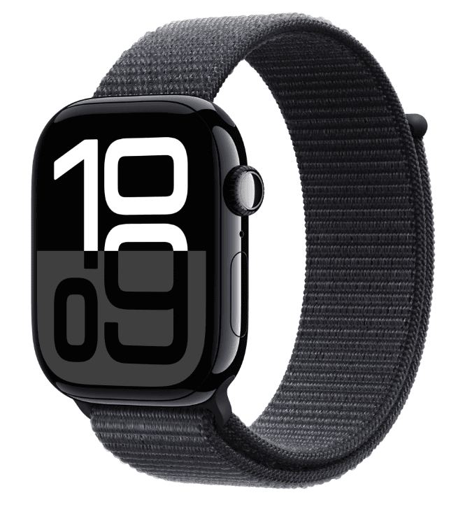 Apple Watch Series 10 GPS 46mm Jet Black Alu Case with Ink Sport Loop