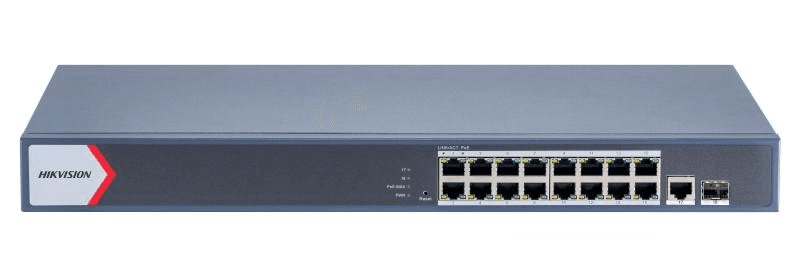 Switch 16 porturi POE Gigabit, Hikvision DS-3E1518P-EI(V2), Web management
