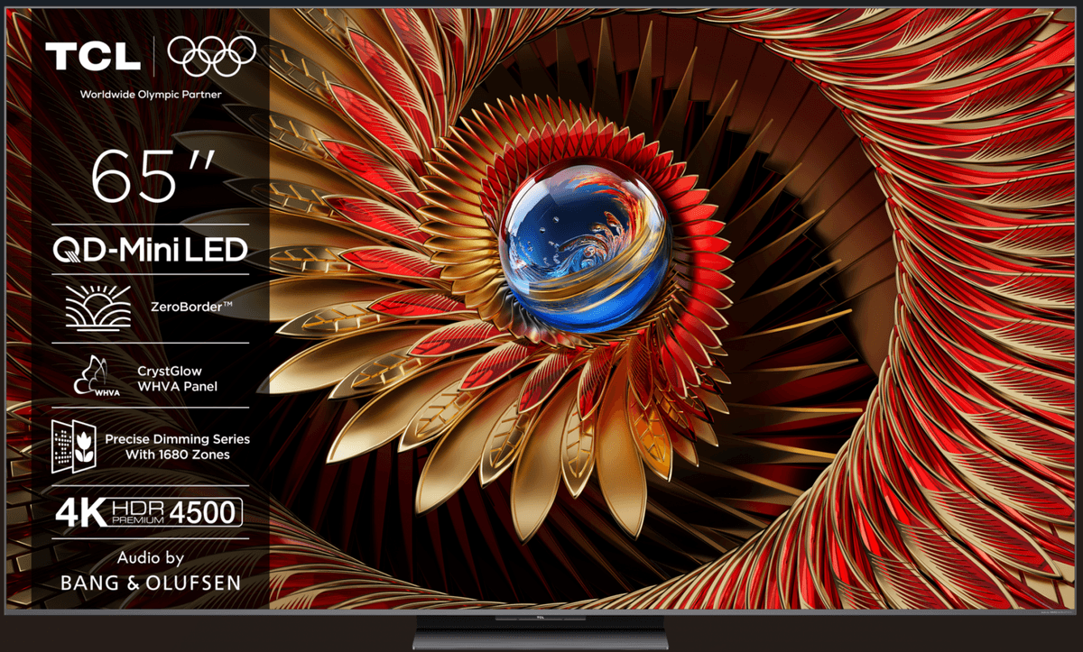 Televizor TCL QD-MiniLED 65Q8C, 164 cm, Smart Google TV, 4K Ultra HD, 144Hz, Bang & Olufsen