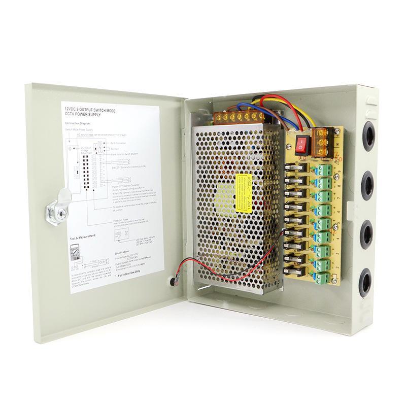 Sursa de alimentare 10A cu 9 iesiri protejate LN-IPS12V10A-9; alimentare 12v; DC Adjustable Range: ±10% Rated Voltage