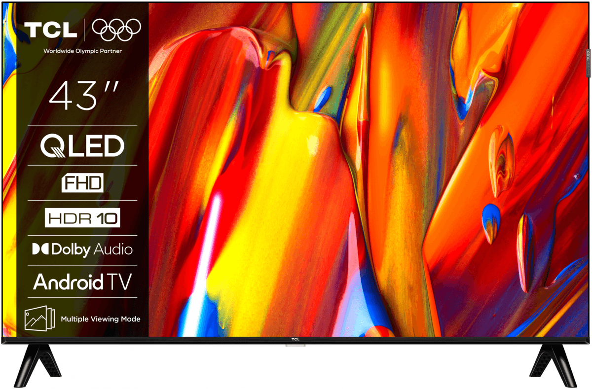 Televizor TCL QLED 43V5C, 108 cm, Smart Google TV, Full HD