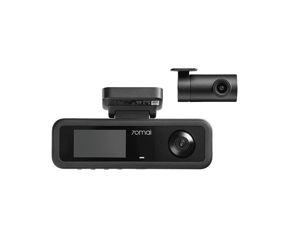 Set 2 camere 70mai Dash Cam 2K T400 cu 3 obiective (fata 2K, interior 1080P) + spate RC21 Full HD, GPS, HDR