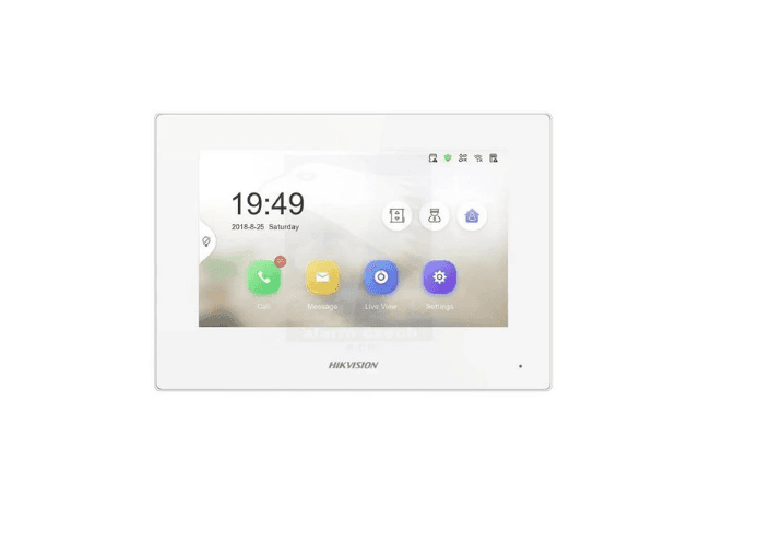 Monitor videointerfon Hikvision DS-KH6320Y-WTE2/WH, 2 fire, 4 7-inch IPS touch screen, rezolutie: 1024 × 600, TFT