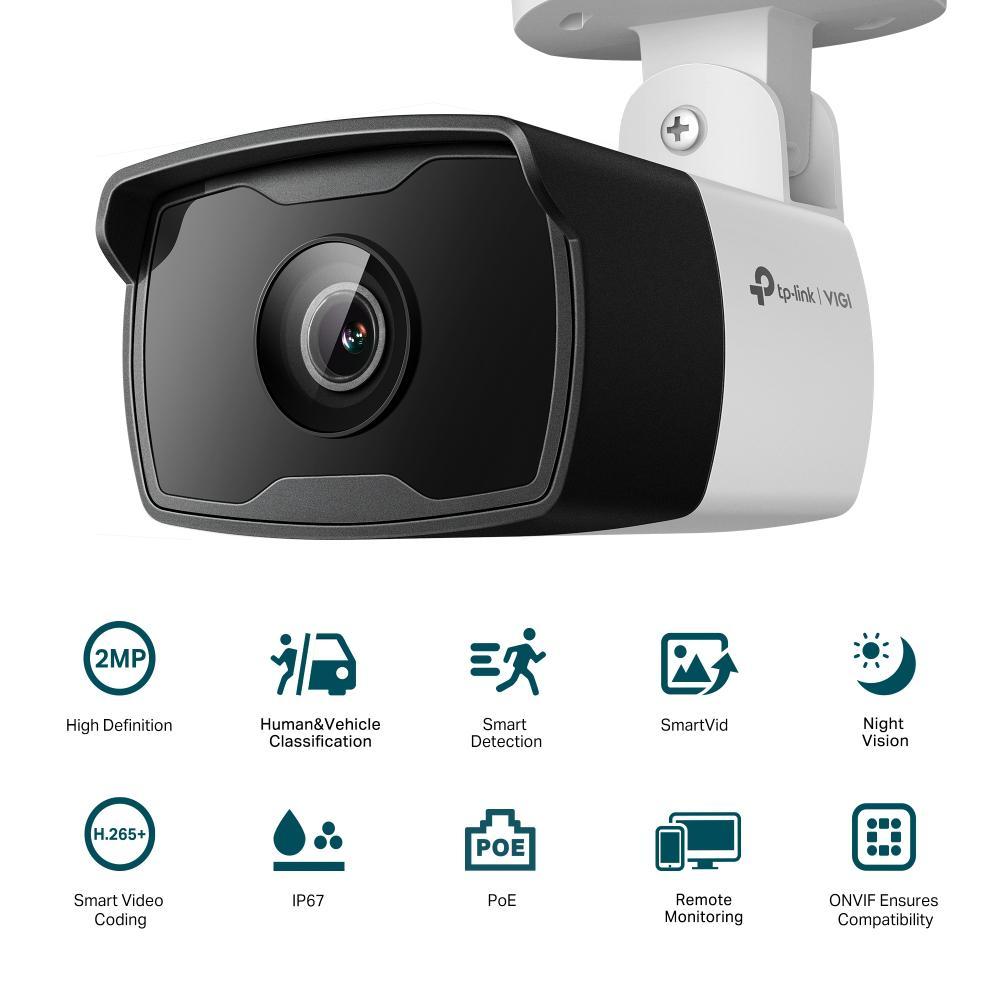 "TP-Link Camera IR de supraveghere Bullet pentru exterior VIGIC320I(4MM), Senzor imagine: CMOS 1/3"", Lentila 2.8mm