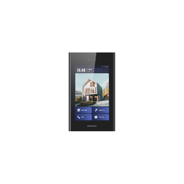 Videointerfon de exterior IP cu recunoastere faciala DS-KD9403-E6 carcasa de aluminiu si ecran curbat 2.5D IPS