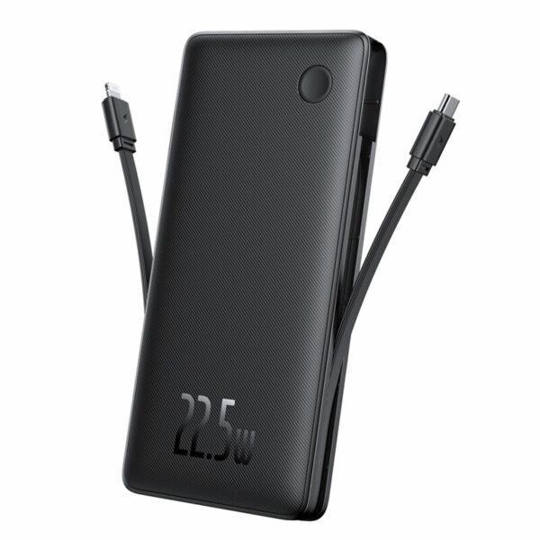 Baterie externa Baseus Airpow lite, 10000mAh, 22.5W, 1 x USB; 1 cablu x USB Type-C, 1 cablu x Iphone Lightning