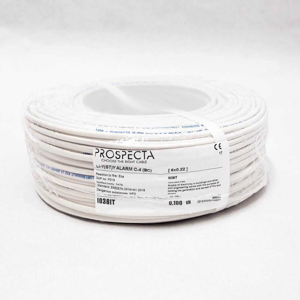 Cablu alarma 6 x 0.22 premium, cupru 100%, cod: I038IT, Li-Y(ST)Y, made in Italy, utilizare pentru sisteme de alarma