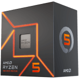 AMD CPU Desktop Ryzen 5 6C/12T 7600 (5.2GHz Max, 38MB,65W,AM5) box, with Radeon Graphics and Wraith Stealth Cooler