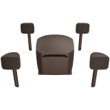 KLIPSCH Courtyard 4.1 BROWN 4.1 Landscape Speaker System with 4 Satellites and Subwoofer