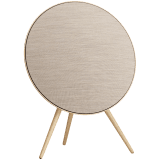 Beosound A9 5th Gen Speaker Gold Tone (Back Sand/Cover Golden/Legs White Oak)