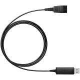 JABRA Link 230, USB enabler QD to USB, Plug & Play connection for corded JABRA Headsets with PC-based Audio and voice applications. Cable length 1.2 m