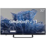 32', FHD, Android TV 11, Black, 1920x1080, 60 Hz, Sound by JVC, 2x8W, 27 kWh/1000h , BT5.1, HDMI ports 3, 24 months