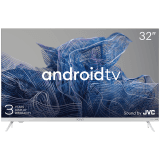 32', HD, Google Android TV, White, 1366x768, 60 Hz, Sound by JVC, 2x8W, 33 kWh/1000h , BT5, HDMI ports 3, 24 months