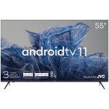 55', UHD, Android TV 11, Black, 3840x2160, 60 Hz, Sound by JVC, 2x12W, 83 kWh/1000h , BT5.1, HDMI ports 4, 24 months