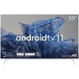 55', UHD, Android TV 11, White, 3840x2160, 60 Hz, Sound by JVC, 2x12W, 83 kWh/1000h , BT5.1, HDMI ports 4, 24 months