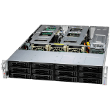 Supermicro assembled server based on SYS-621C-TN12R, 2x EMR 4510 CPU, 8x 32GB DDR5-5600, AOC-S3916L-H16IR-32DD-P