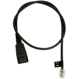 JABRA QD Cord to RJ10, straight, 0,5 meters, e.g. for Lucent Callmaster V, VI, Cisco 79xx and PLX A22
