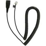 JABRA QD Cord to RJ10, coiled, 0,5 - 2 meters, for Lucent Callmaster V, VI, Cisco 79xx and PLX A22