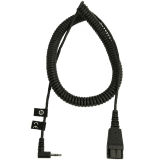 JABRA QD Cord to 2,5mm pin plug, coiled 0,5-2m, fi. for Panasonic GB500, PLX CA40