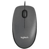 LOGITECH M100 Corded Mouse - BLACK - USB