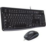 LOGITECH MK120 Corded Combo - BLACK - USB - US INT'L