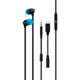 LOGITECH G333 Wired Gaming Earphones - BLACK - 3.5 MM