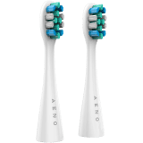 AENO Replacement toothbrush heads, White, Dupont bristles, 2pcs in set (for ADB0007/ADB0008)