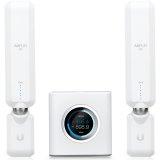 Ubiquiti AmpliFi Mesh WiFi System AFI-HD-EU 6,000 ft² coverage, 150+ devices, WiFi 5, (2) AmpliFi MeshPoints, Router with (4) GbE LAN and (4) GbE WAN port, Router with 1.6'' LCM touchscreen