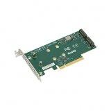 Supermicro Low Profile, Dual NVMe M.2 SSD PCIe add-on card