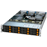 Supermicro assembled server based on AS-2015HS-TNR, Turin 9015 CPU, 12x 32GB DDR5-5600, 2x SSD M.2 NVMe PCIe4 960GB, AOC-A25G-M2SM-P, MCP-120-82927-0N, 2x Riser Bracket(2-slot),  Riser Bracket(4-slot), CBL-GNZ4-1227M5YRR16, CBL-KIT-2015HS-TNR-12N