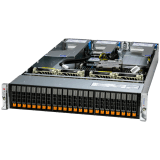 Supermicro assembled server based on AS-2115HS-TNR, Genoa 9354 CPU, 2x 16GB DDR5-5600, SSD 2.5" NVMe PCIe4 960GB, AIOM G4 x8 2x 25GbE, SMC System Management, Riser Bracket(4-slot), CBL-KIT-2115HS-TNR-24N, 1U LHS Hyper riser card