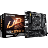 GIGABYTE Mainboard Desktop B550M DS3H AC R2 (AM4, 4x DDR4, 1x HDMI, 1x DisplayPort, GLAN, Wi-Fi 802.11ac, BT5.0, 1x PCIe x16 4.0, 1x PCIe x16 PCIe 3.0 x4, 1x PCIe x16 PCIe 3.0 x1, 2xM.2, 4xSATAIII, 4+2 x USB3.2 Gen1, 1x USB-C, 4x USB2.0/1.1) mATX