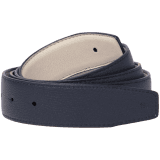 Leather Belt Navy Blue/Off-White 100
