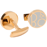 Cufflinks Metal Flat Gold