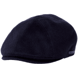 Cashmere Flat Cap Navy Blue (M)