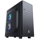 Carcasa Segotep BS Plus neagra, SPCC Steel (0.7mm) ATX Mid Tower, fara sursa (tip ATX, montata sus), interior vopsit negru, 2x 5.25” (extern), 2x3.5” (intern), 3x2.5” (intern), fata – 1x 120mm fans (optional), spate – 1x 120mm fan (inclus),