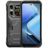 Blackview XPLORE 1X Rugged Phone 5G 6.78 inch FHD 2460x1080 120Hz + 2.01 inch 296x240 12/256Gb MT 7050 Octa-Core 2.4GHz 50MP Front 108+20MP Rear Cam Night vision WiFi6 NFC 10000mAh MIL-STD-810H Android 15 Black