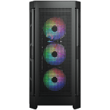 COUGAR DUOFACE PRO RGB Black, Mid Tower, 3x 120 ARGB Fans, RGB Button, Tempered Glass
