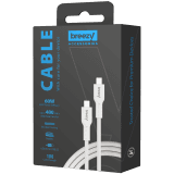 BREEZY Cable 60W USB-C to USB-C 1m Braided White