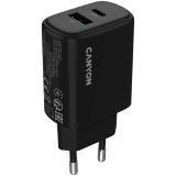 CANYON charger OnCharge 200 20W 1xPD 1xQC EU Black