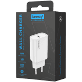 BREEZY Wall charger PD 30W with 1USBC White