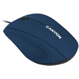 CANYON M-05, Wired Optical Mouse with 3 keys, DPI 1000 With 1.5M USB cable,Blue,size72*108*40mm weight:0.077kg