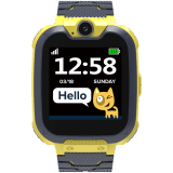 CANYON Tommy KW-31, Kids smartwatch, 1.54 inch colorful screen, Camera 0.3MP, Mirco SIM card, 32+32MB, GSM(850/900/1800/1900MHz), 7 games inside, 380mAh battery, compatibility with iOS and android, Yellow, host: 54*42.6*13.6mm, strap: 230*20mm, 45g