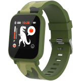 CANYON My Dino KW-33, Teenager smart watch, 1.3 inches IPS full touch screen, green plastic body, IP68 waterproof, BT5.0, multi-sport mode, built-in kids game, compatibility with iOS and android, 155mAh battery, Host: D42x W36x T9.9mm, Strap: 240x22mm, 33g