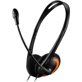 CANYON PC headset HS-01 PC Mic Flat 1.8m Black Orange