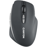 CANYON MW-21, 2.4 GHz Wireless mouse,with 7 buttons, DPI 800/1200/1600, Battery:AAA*2pcs,Dark gray72*117*41mm 0.075kg